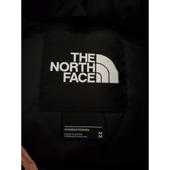 The North Face Women's Nuptse Pink & Black 700 Fill Puffer Vest Size Medium - Picture 11 of 12